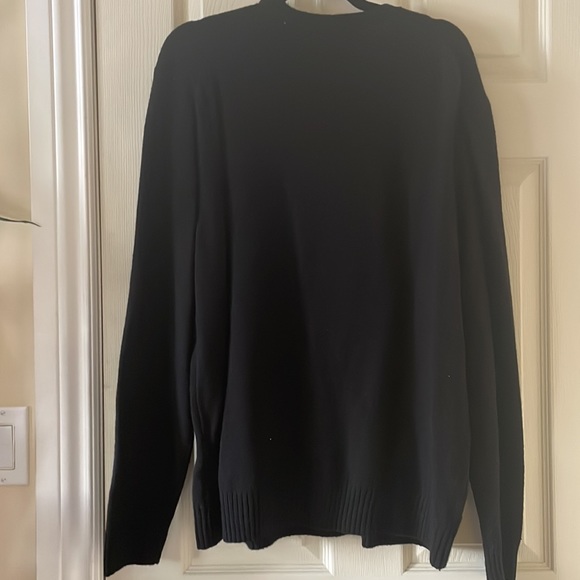 Black sweater mens v neck lambswool - Picture 7 of 7